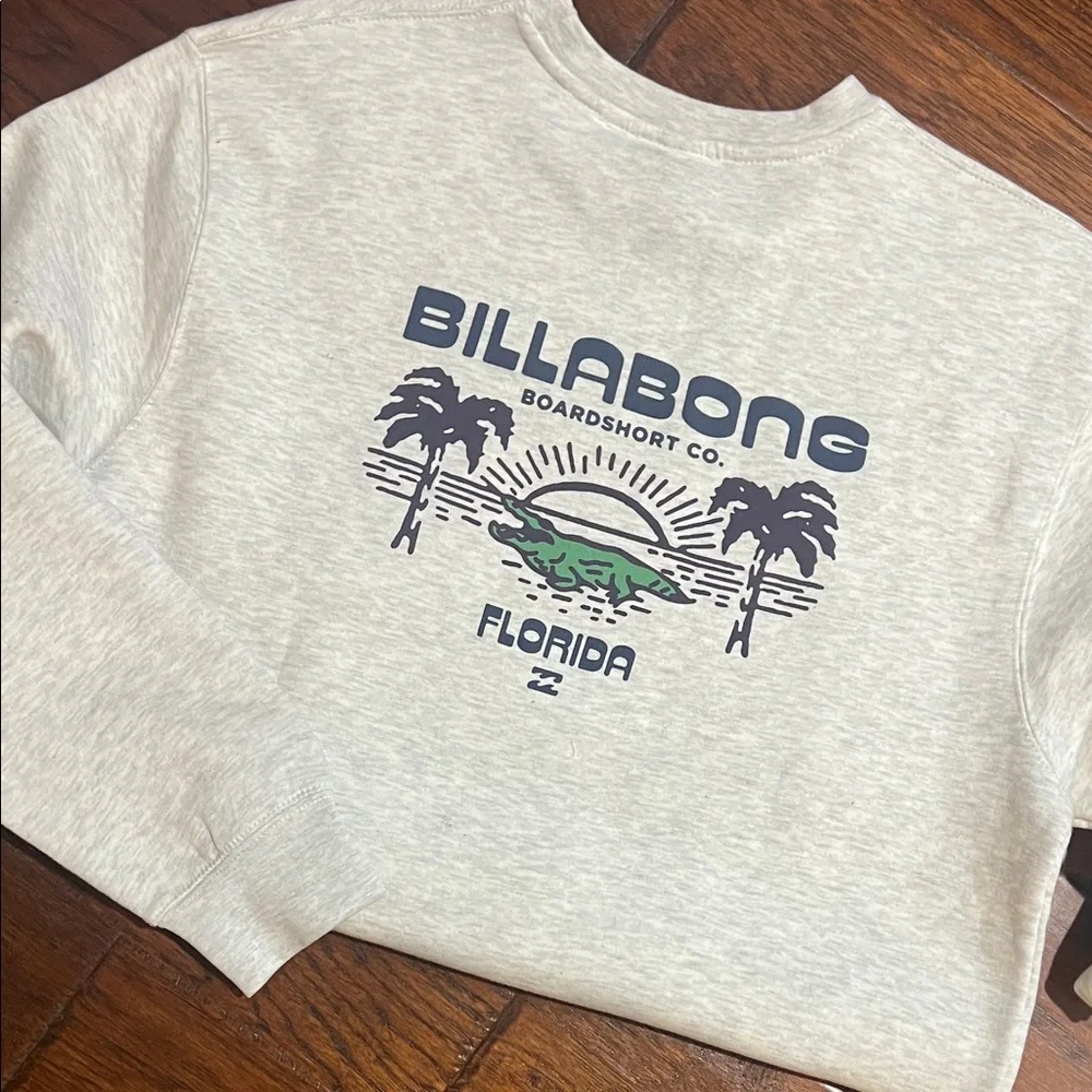 Billabong Florida Crewneck Sweatshirt | Heather Gray | L | NWT - Picture 4 of 5